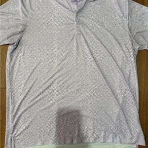 johnnie-O performance Lavender Micro-Print Polo - men’s xl